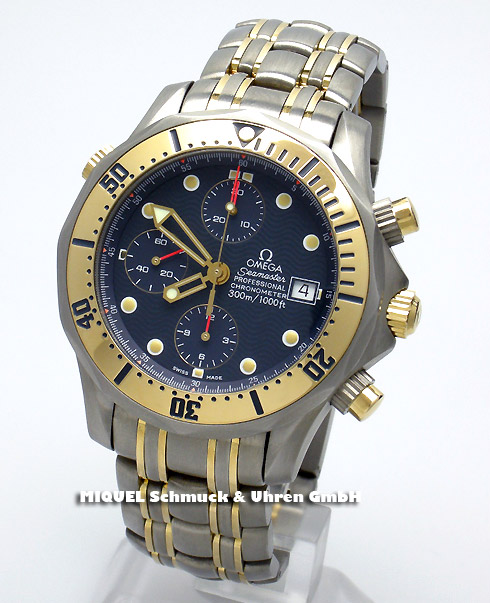 Omega Seamaster Diver Chronometer Chronograph aus 750er Gold und Titan