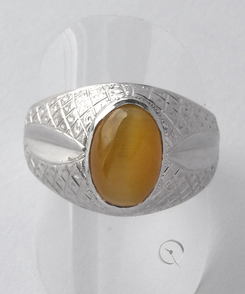 14ct Weißgold Unikat Ring mit Mondstein