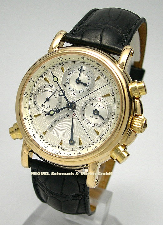 Paul Picot Technicum Schleppzeiger Chronometer Chronograph in Rotgold