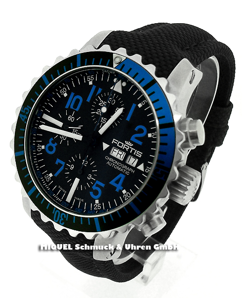 Fortis B-42 Marinemaster Blue Day/Date Chronograph - Achtung, 19,1% gespart !