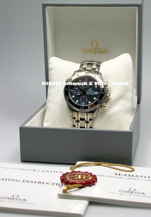 Omega Seamaster Diver Chronometer Chronograph in 750er Rosegold und Titan