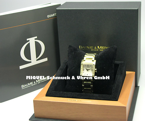 Baume & Mercier Diamant Damenuhr aus 750er Gelbgold