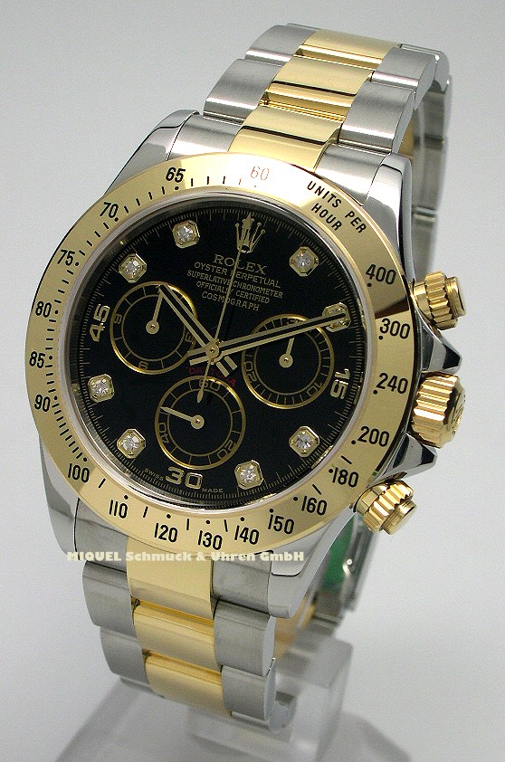 Rolex Daytona in Gold-Stahl Ref.116523 mit Diamantblatt
