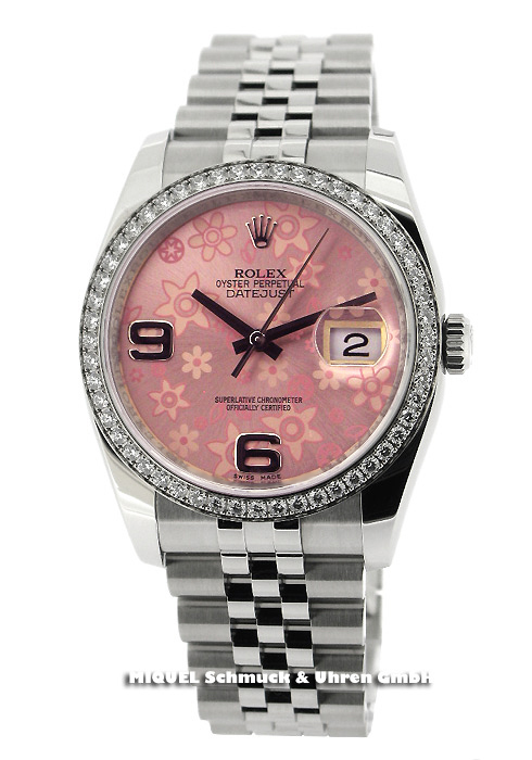Rolex Datejust Rolesor Automatik Chronometer mit Diamantlünette