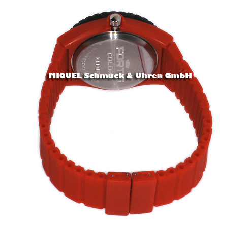 Fortis Colors Uhr mit Wechselarmband in rot