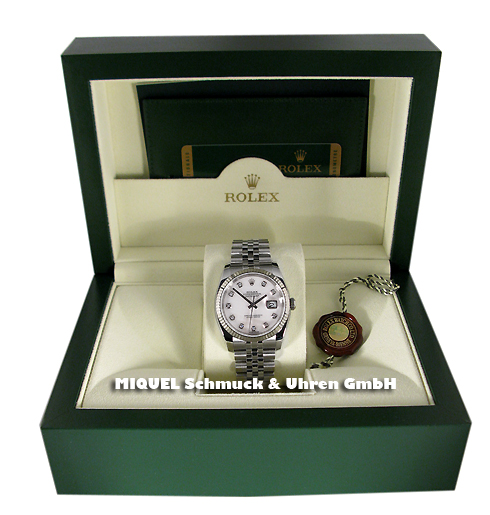 Rolex Datejust Automatik Chronometer mit Weißgoldlünette
