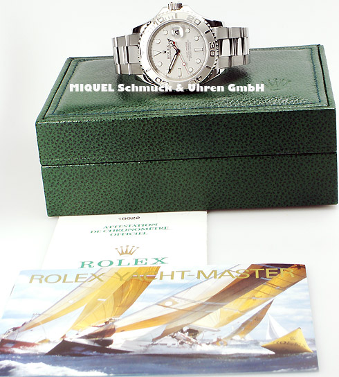Rolex Yachtmaster aus Edelstahl-Platin Großes Modell