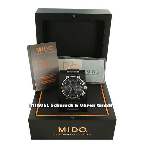 Mido All Dial Chronometer Chronograph -Für Sie als V.I.P.-Kunde gratis dazu: Eine Mido Tasse