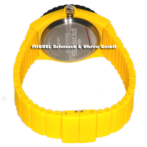 Fortis Colors Uhr mit Wechselarmband in gelb