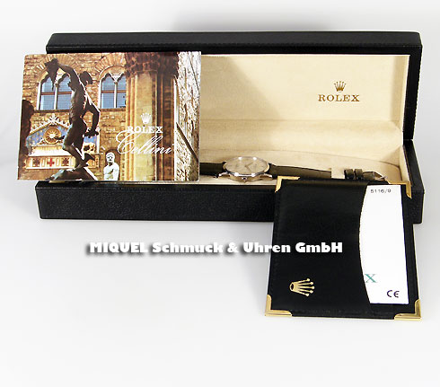Rolex Cellini Handaufzug aus18 Karat Weißgold