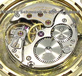 Longines Uhr mit Handaufzug in Gelbgold mit Diamanten
