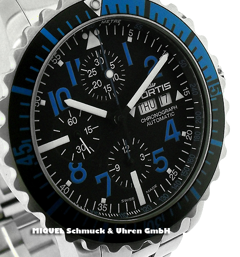 Fortis B-42 Marinemaster Blue Day/Date Chronograph - Achtung,  19,5% gespart !