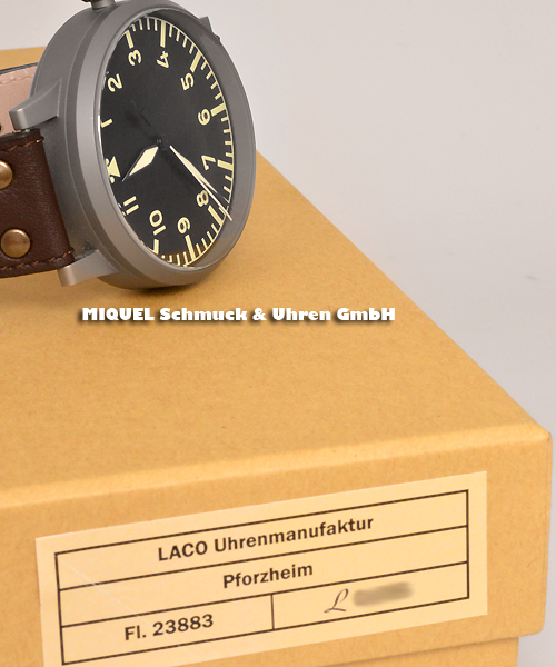 Laco Flieger-Beobachtungs-Uhr FL 23883 Model-Replika 55 - Sehr selten!