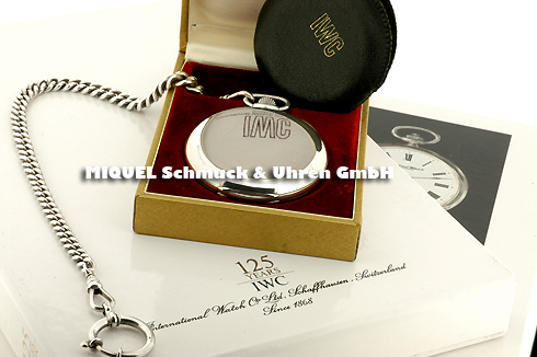 IWC Savonette-Taschenuhr aus 925/000 Silber inkl. original IWC Uhrenkette!