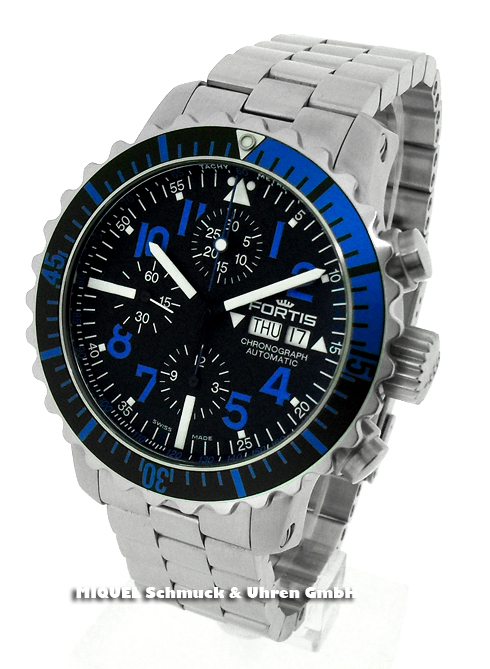 Fortis B-42 Marinemaster Blue Day/Date Chronograph - Achtung,  19,5% gespart !