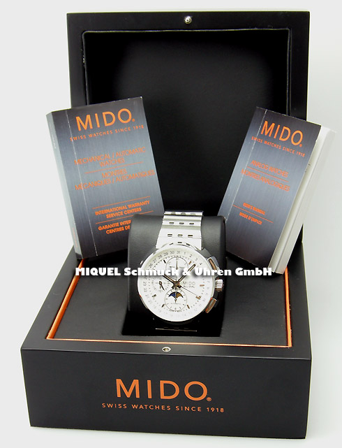 Mido All Dial Moonphase Chronograph - Für Sie als V.I.P.-Kunde gratis dazu: Eine Mido Cappi
