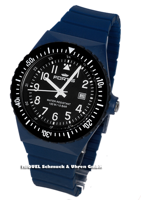 Fortis Colors Uhr mit Wechselarmband in navy-blau