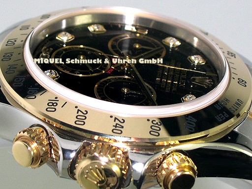 Rolex Daytona in Gold-Stahl Ref.116523 mit Diamantblatt