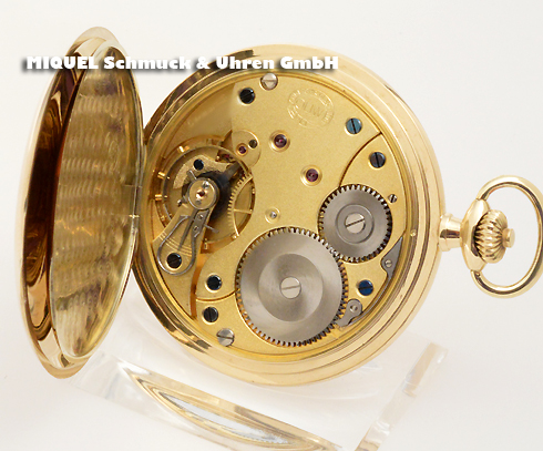 Glashütte Lange-Uhr Taschenuhr aus 14 ct Gelbgold