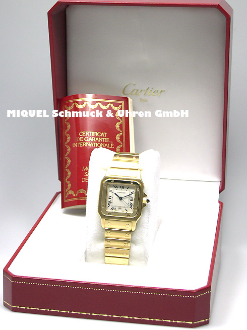 Cartier Santos Herrenuhr aus 750er Gold