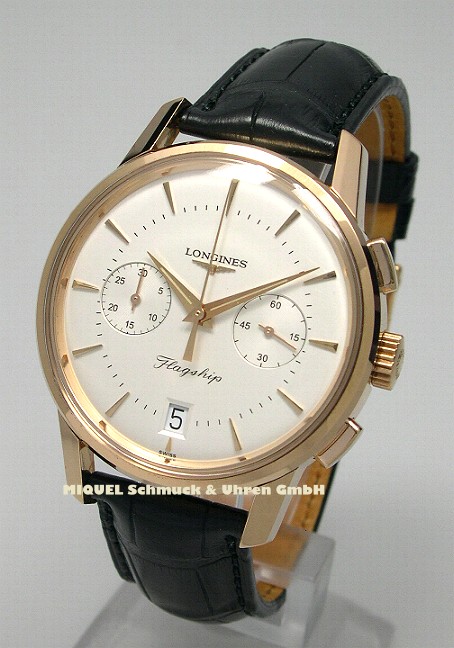 Longines Flagship Automatik Chronograph in 750er Rotgold