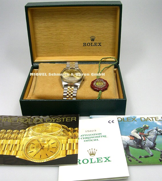 Rolex Date Just Chronometer in 750er Gold und Edelstahl