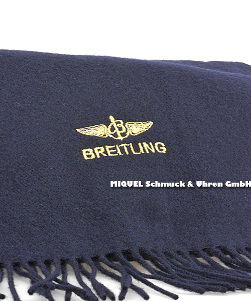 Breitling Schal Wolle dunkelblau